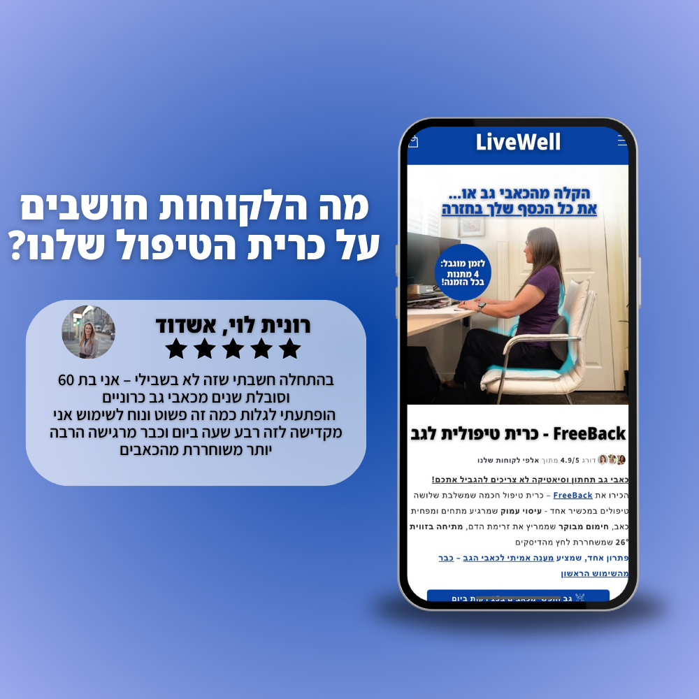 FreeBack - כרית טיפולית לגב